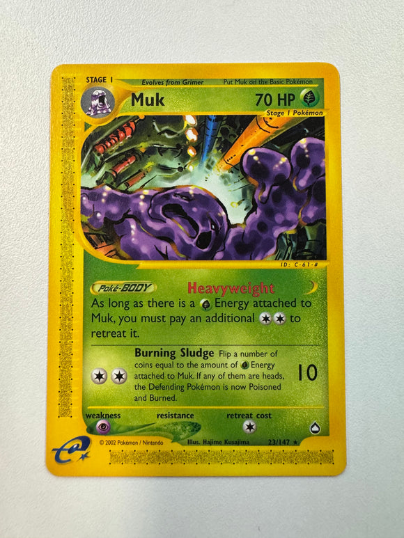Pokémon TCG Muk Aquapolis 2002 Non-Holo 23/147