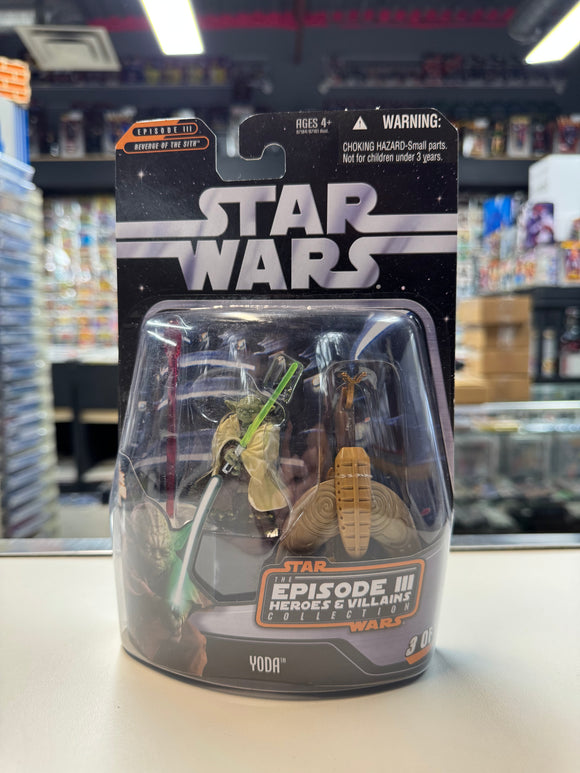 Star Wars Episode III Heroes & Villains Yoda 3 of 12 SEALED NIP