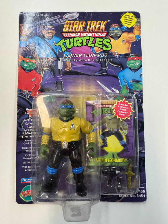 Star Trek/Teenage Mutant Ninja Turtles Captain Leonardo UNPUNCHED! RARE