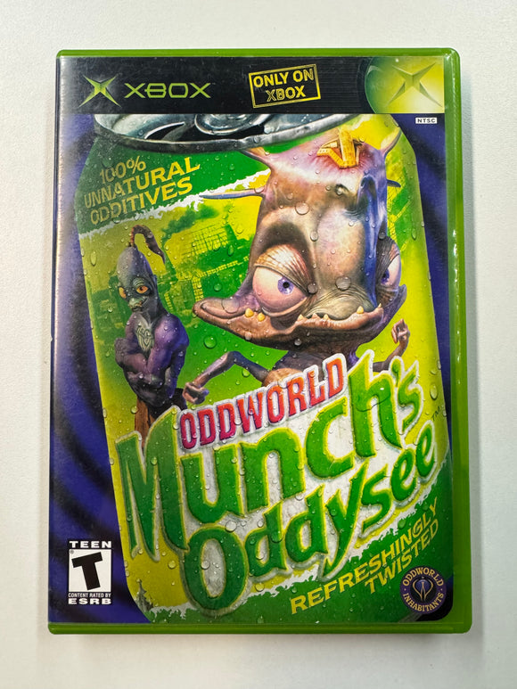 Oddworld Munch's Oddysee 2001 Microsoft XBOX CIB Complete in Box