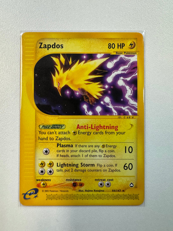 Pokémon TCG Zapdos Aquapolis 2002 Non-Holo 44/147