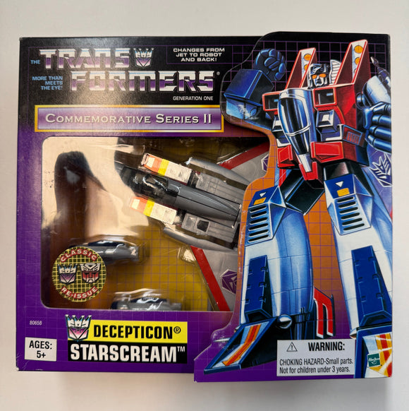 Hasbro 2002 Transformers G1 Commemorative Series II Starscream CIB