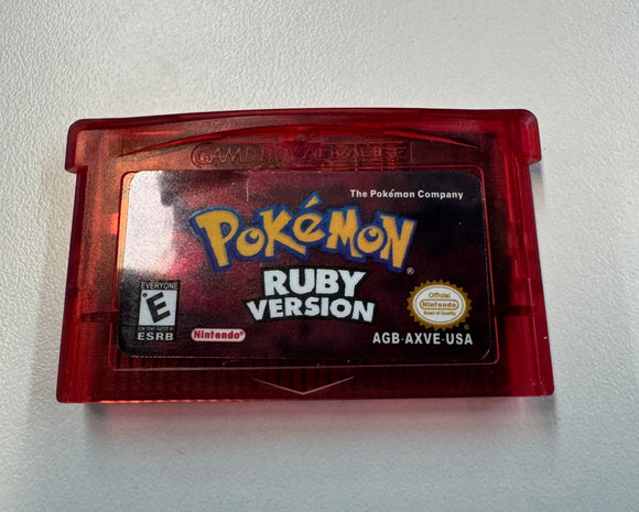 Pokemon Ruby Version Gameboy Advance GBA 2003 -Reproduction Cartridge-