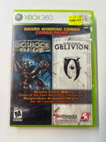 Award Winning Combo Bioshock & Elder Scrolls IV 2005 XBOX 360 CIB