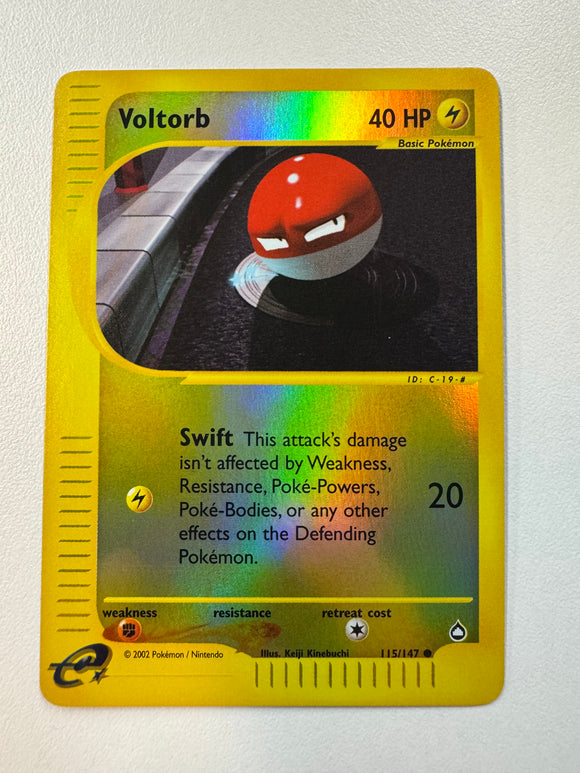 Pokémon TCG Voltorb Aquapolis 2002 Reverse Holo 115/147 MINT