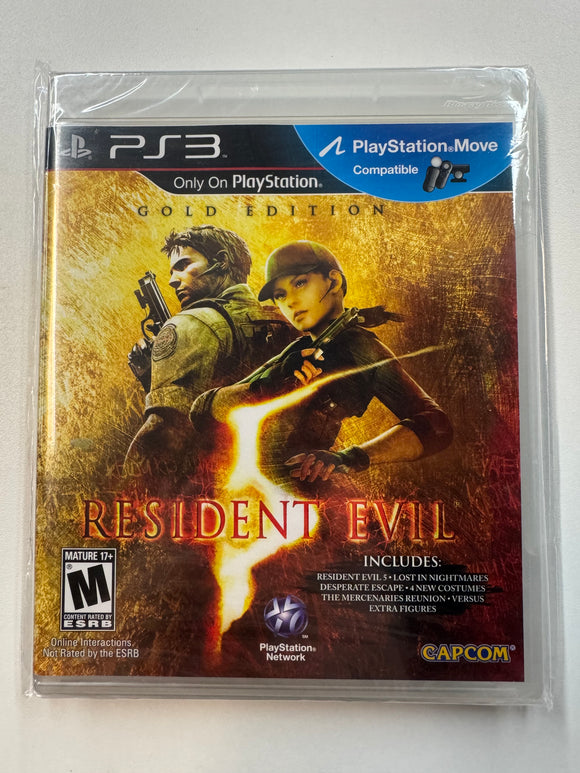 Resident Evil 5 Gold Edition Playstation PS3 2010 Sealed