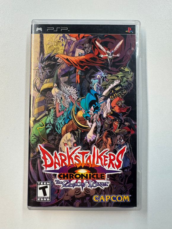 Darkstalkers Chronicle Chaos Tower PSP Playstation Complete in Box CIB