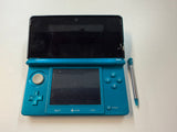 Nintendo 3DS Aqua Blue w/ Stylus & 2GB SD Card - TESTED