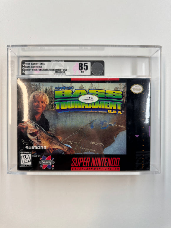 Jimmy Houston's Bass Tournament USA SNES 1996 VGA 85+ SEALED NM+