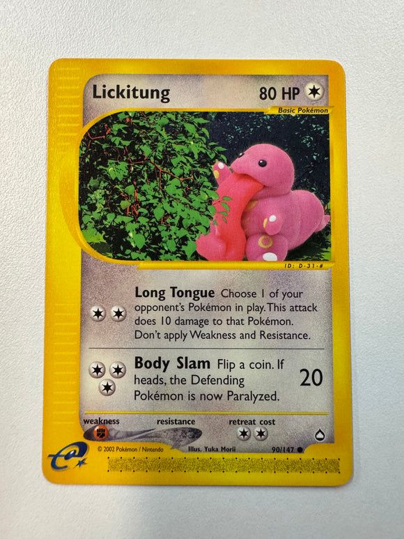 Pokémon TCG Lickitung Aquapolis 2002 Non-Holo 90/147