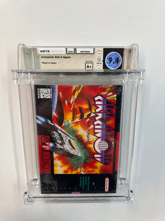 Arkanoid: Doh It Again Nintendo SNES 1997 WATA 9.4 SEALED A+ Seal
