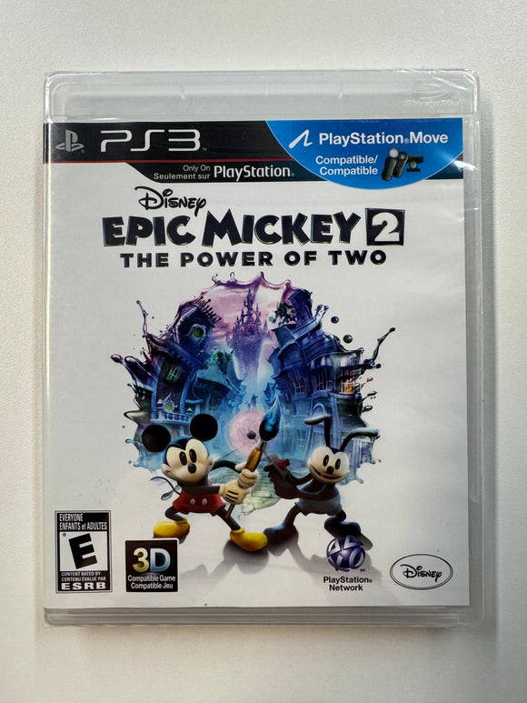 Disney Epic Mickey 2 Power Of Two Playstation PS3 2012 Sealed