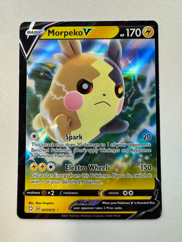 Pokemon TCG Morpeko V 037/072 Shining Fates 2021 Full Art Rare MISCUT