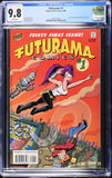 Futurama #1 CGC 9.8 (2017) Pin-up by Matt Groening on back cover!
