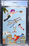 Futurama #1 CGC 9.8 (2017) Pin-up by Matt Groening on back cover!