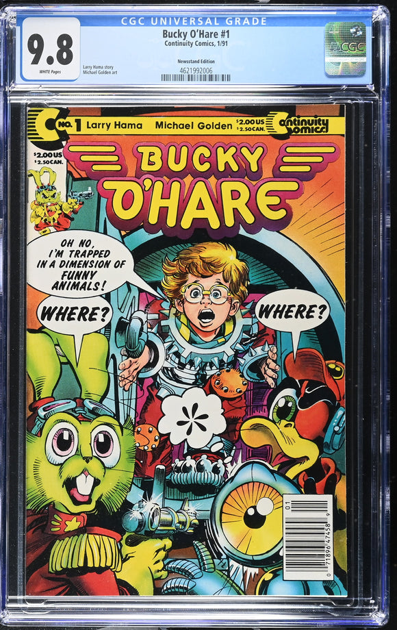 Bucky O' Hare #1 CGC 9.8 (1991) Michael Golden Art! NEWSSTAND!