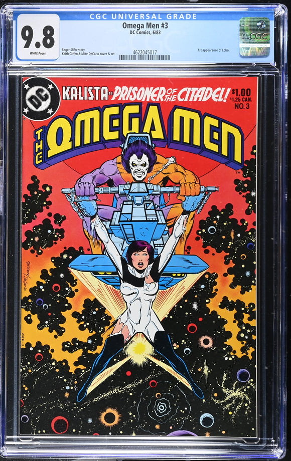 Omega Men #3 CGC 9.8 6/83 DC Comics 1st app. of Lobo! James Gun!