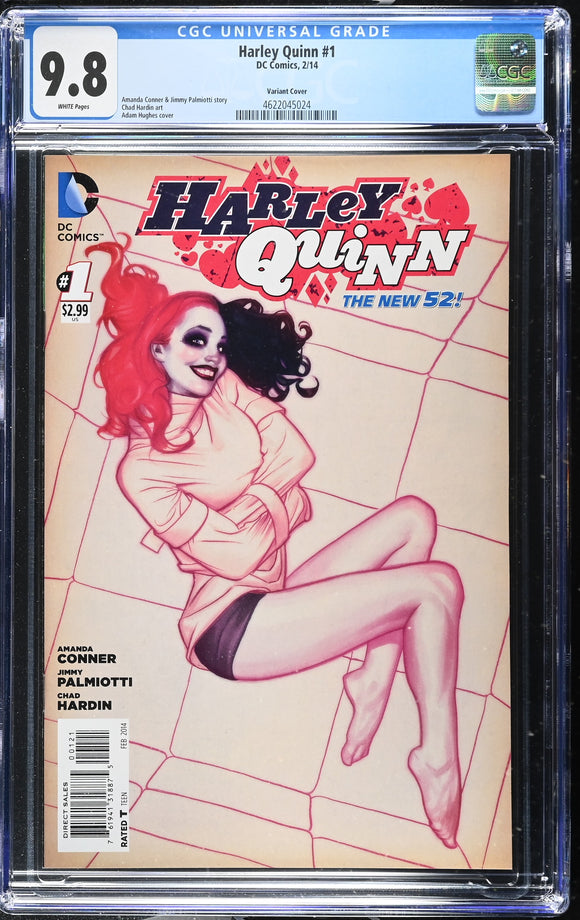 Harley Quinn #1 CGC 9.8 (2014) DC Comics 1:25 Variant Cover Adam Hughes!