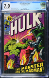 Incredible Hulk #144 CGC 7.0 (1971) 1st Hulk vs. Doom - Last 15 Cent