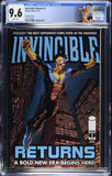 Invincible Returns #1 CGC 9.6 (2010) 1st Grand Regent Thragg - 2nd Printing