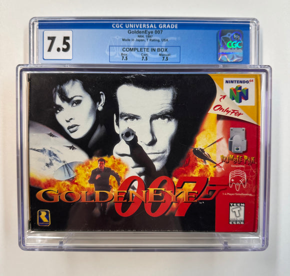 Golden Eye 007 Nintendo N64 1997 CGC 7.5 CIB Complete in Box