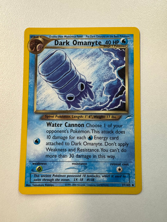 Pokémon TCG Dark Omanyte Neo Destiny 2000 Non-Holo 37/105 MINT