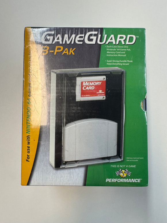 Nintendo 64 N64 Performance Game Guard 3-Pak Protector Cases SEALED