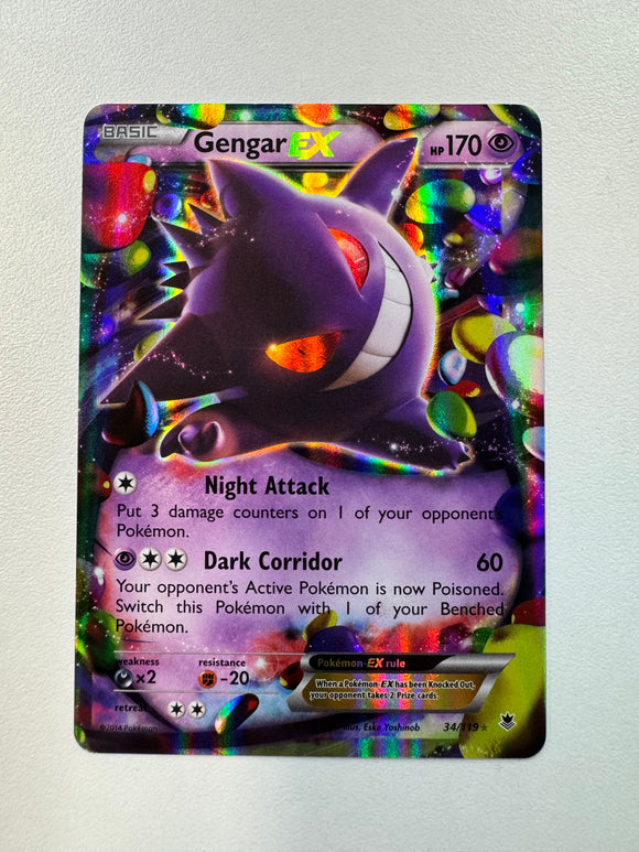 Pokemon TCG Gengar EX 34/119 XY Phantom Forces 2014 Ultra Rare
