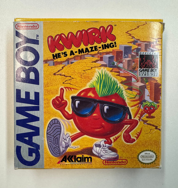 Kwirk He's A-Maze-Ing Gameboy 1990 Complete in Box CIB