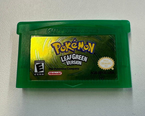Pokemon LeafGreen Version Gameboy Advance GBA 2004 Rep. Cartridge