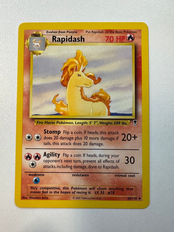 Pokémon TCG Rapidash Legendary 2002 Non-Holo 60/110 MINT