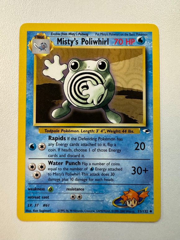 Pokémon TCG Misty's Poliwhirl Gym Challenge Non-Holo 53/132 MINT