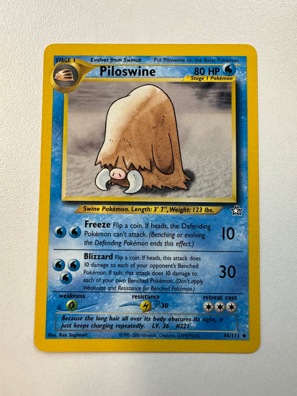 Pokémon TCG Piloswine Neo Genesis 2000 Non-Holo 44/111 MINT