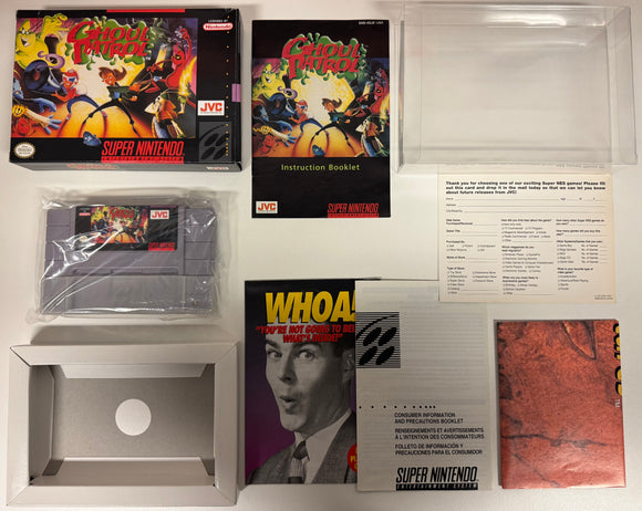 Ghoul Patrol Nintendo SNES 1994 100% CIB Complete in Box