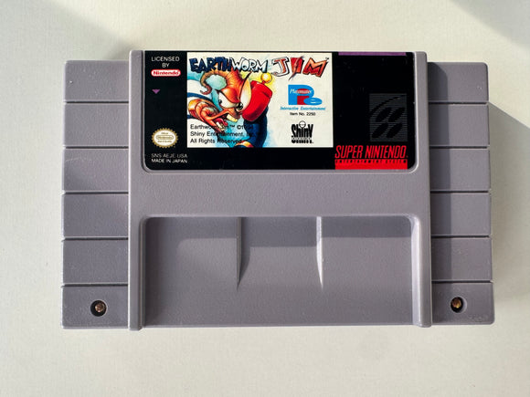 Earthworm Jim Loose Cart SNES Super Nintendo Entertainment System!