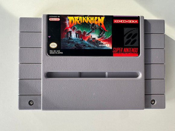 Drakkhen Loose Cart SNES Super Nintendo Entertainment System!