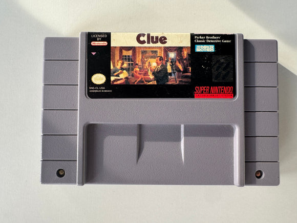 Clue Loose Cart SNES Super Nintendo Entertainment System!