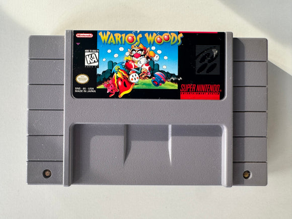 Warios Woods Loose Cart SNES Super Nintendo Entertainment System!