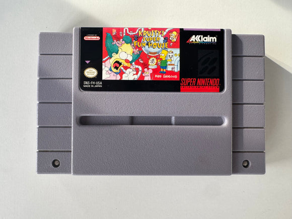 Krusty's Super Fun House Loose Cart SNES Super Nintendo!