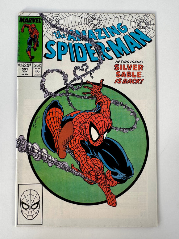 Amazing Spider-Man #301 Marvel 1988 (VF/NM-) Classic McFarlane Cover!