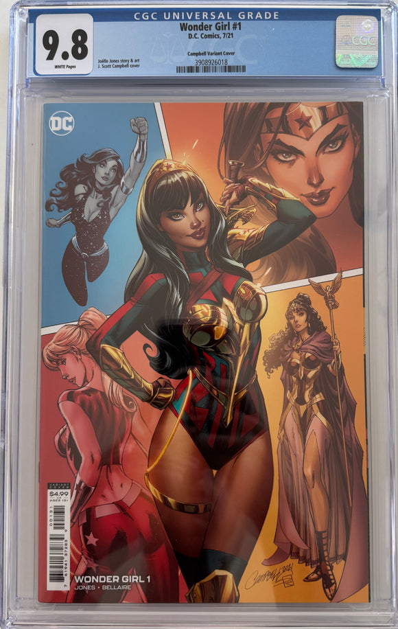Wonder Girl #1 CGC 9.8 (2021) Campbell Variant Cover