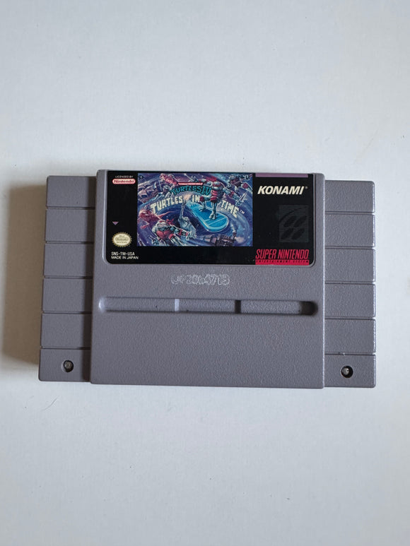 Turtles IV Turtles in Time SNES Super Nintendo 1991 Authentic Cart Only