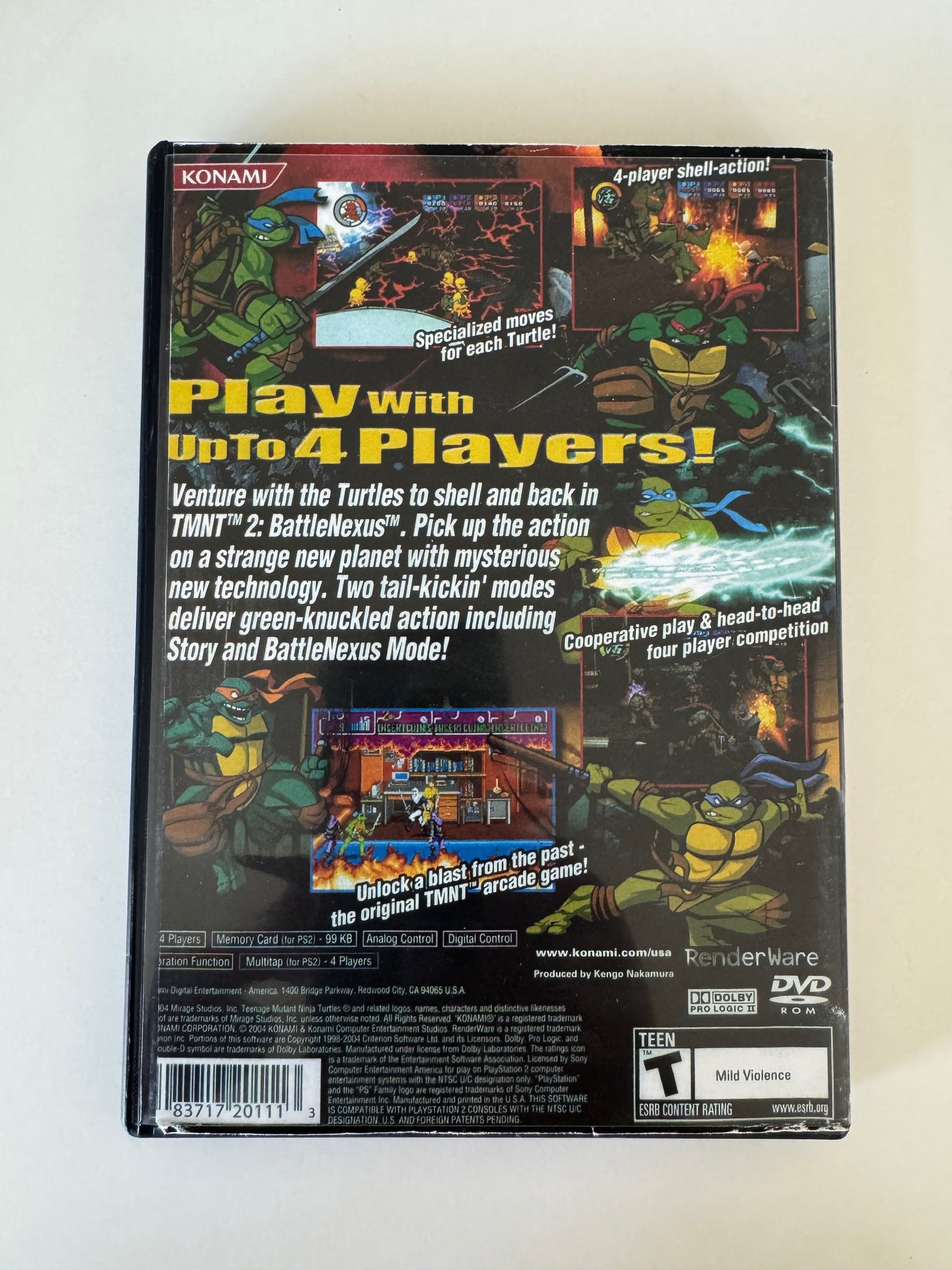 Jeu Teenage Mutant Ninja Turtles Sur PS2 – Bon état, Prêt à Jouer
