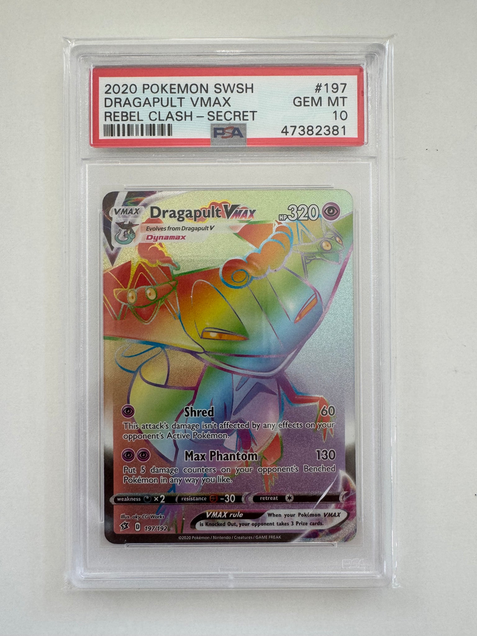 2020 Pokémon SWSH Rebel Clash Dragapult VMAX PSA 10 Gem Mint – Ultimate ...