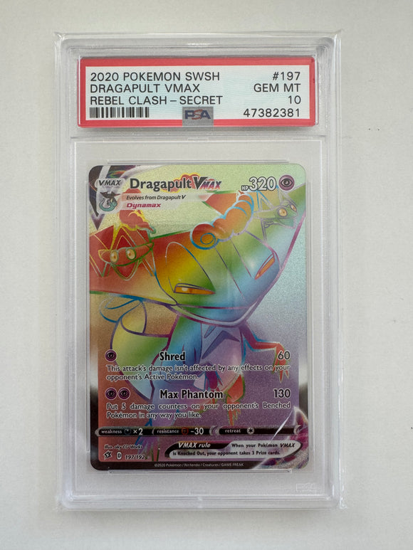 2020 Pokémon SWSH Rebel Clash Dragapult VMAX PSA 10 Gem Mint