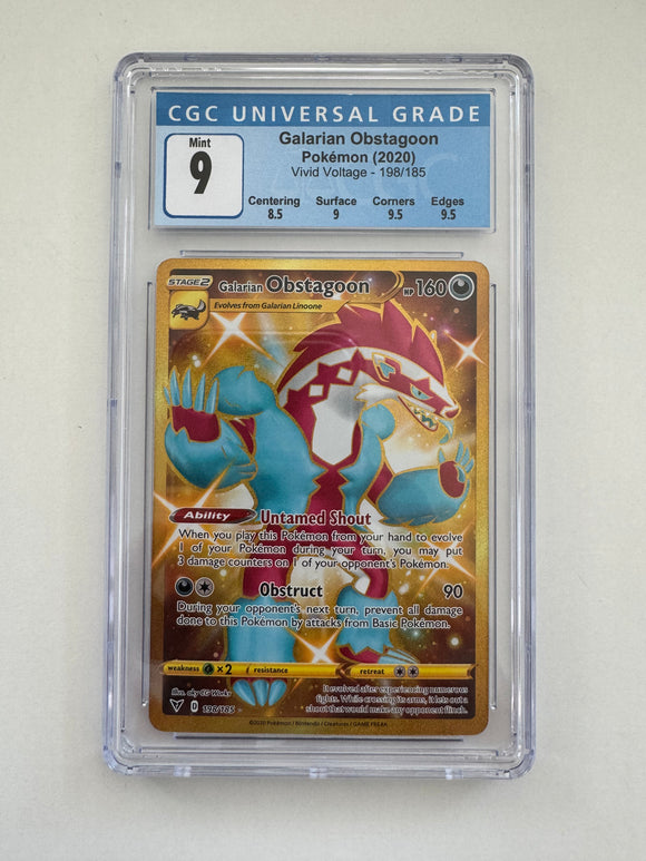 2020 Pokémon SWSH Vivid Voltage Galarian Obstagoon CGC 9 Mint