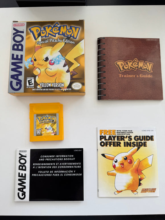Game Boy Yellow Version Pokemon Special Pikachu Edition CIB!