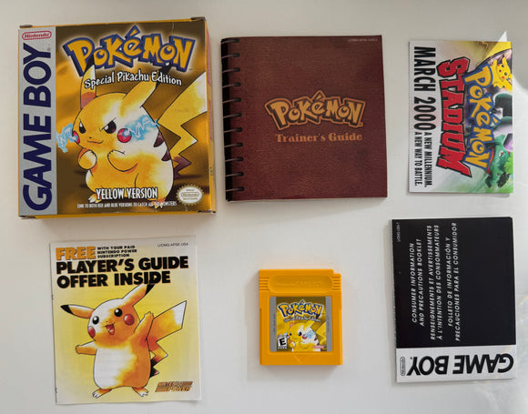 Game Boy Yellow Version Pokemon Special Pikachu Edition CIB!
