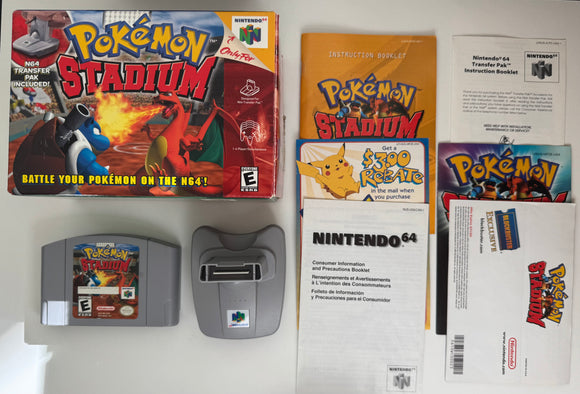 Pokemon Stadium Nintendo 64 N64 2000 100% Complete in Box CIB