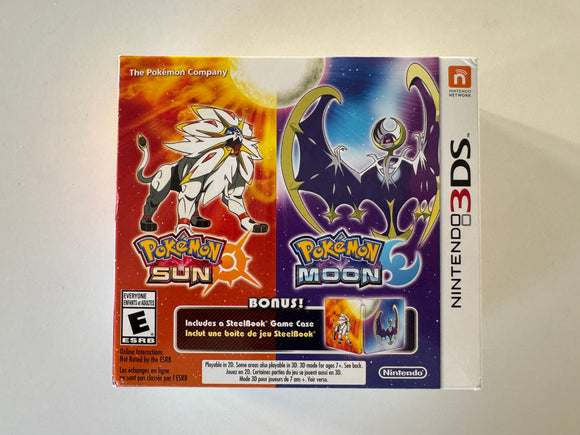 Pokemon Sun & Moon 2-Pack 2016 Nintendo 3DS SEALED NIB